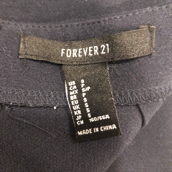 Navy Asymmetrical Mini Skirt. - Picture 5 of 6